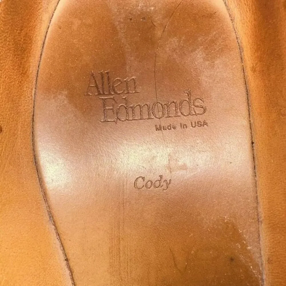 Men's Shoes ALLEN EDMONDS CODY Kiltie Tassel Loafers 10.5D Black Woven‎ Leather